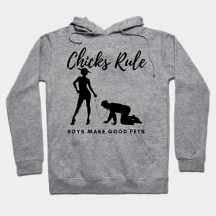 Chicks Rule Boys Make Good Pets Humor Female Empowerment Feminism Hoodie